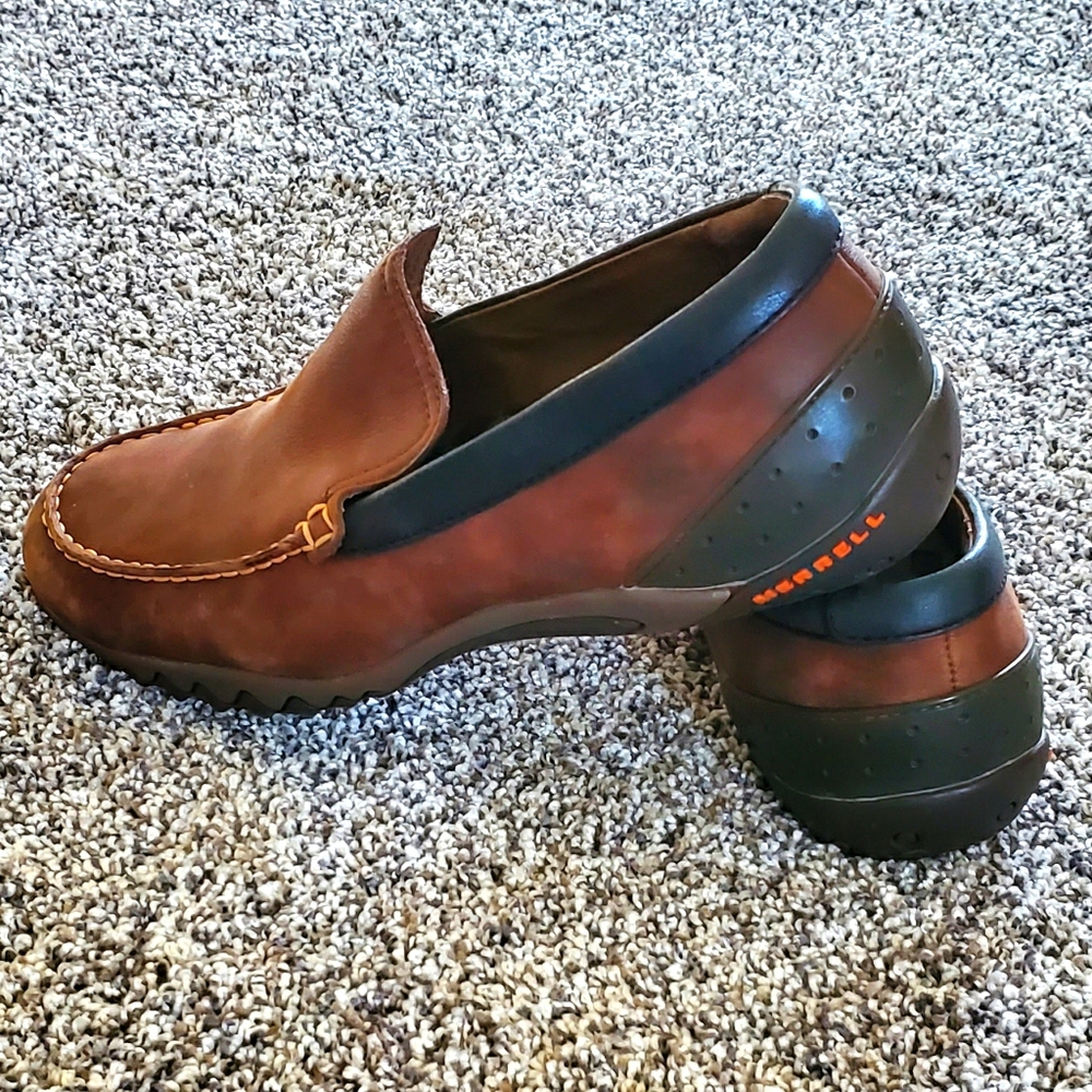 MERRELL Throttle Moc Mid Brown Hiking Shoes